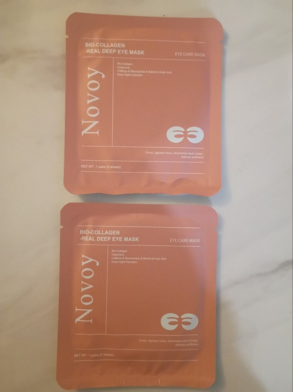 OVO Peach-Toned Bio-Collagen Eye Mask Pair